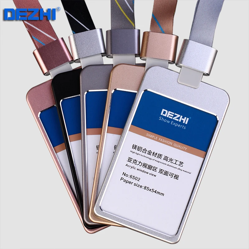 DEZHI Metal Material Bank Credit Card Holders Badge Holder