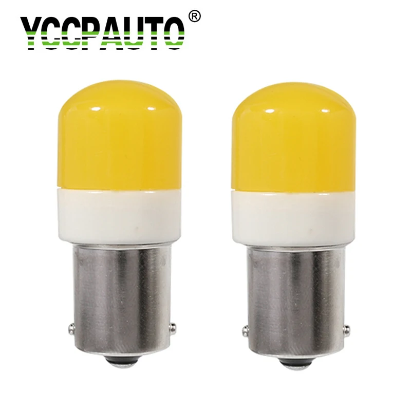 

YCCPAUTO 2Pcs 1156 Ba15s P21W LED Ceramics Bulbs R10W 3030 LED Reverse Lamp Car Turn Signal Light DRL White Yellow 12V-24V