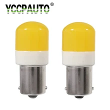 Yccpauto lâmpada led 1156 ba15s p21w, 2 peças, cerâmica, r10w 3030, luz de seta automotiva, branca amarelo 12v-24v