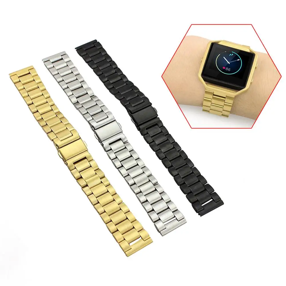 

Contracted design style Smartwatch Replacement Accessories Stainless Steel Wrist band Replacement For Fitbit Blaze SmartWatch