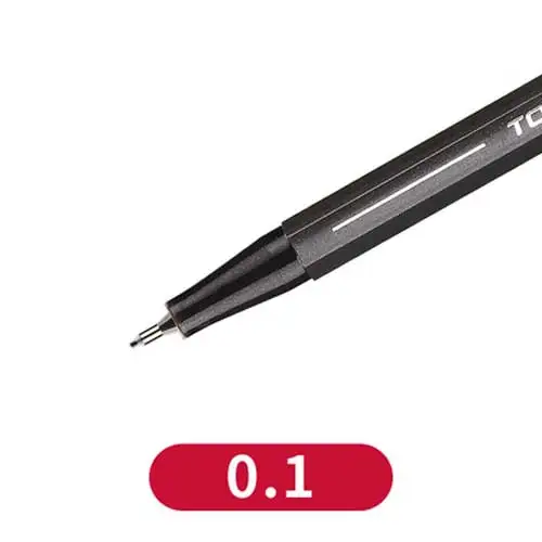 Черная ручка Pigma micron крючок лайнер эскиз маркеры для рисования водонепроницаемые выцветающие товары для рукоделия манга комический почерк Кисть ручка - Color: 0.1mm-Waterproof