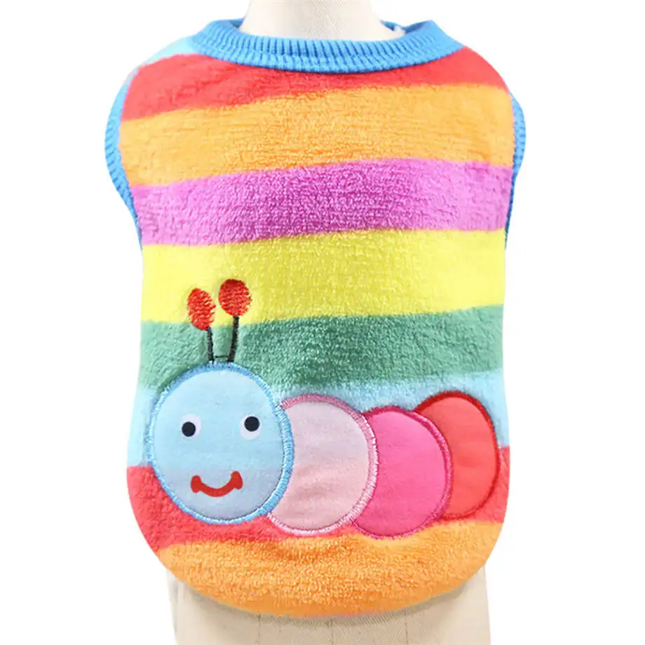 

TAILUP New Quality Cartoon Puppy Clothing Soft Warm Dog Coral Velvet Clothes for Small Pet Bees XXS~XL Wholesale &920
