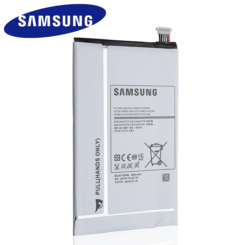 Планшетный аккумулятор EB-BT705FBE EB-BT705FBC для samsung GALAXY Tab S 8,4 T700 T705 сменный аккумулятор 4900 мАч