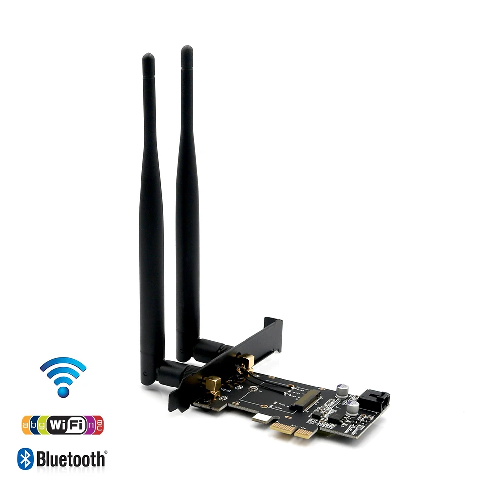 Сетевой адаптер M.2 Wifi/карта PCI E 1X Wifi AC 5 ГГц 2x 5dBi WiFi антенна ключ NGFF Wi Fi Bluetooth