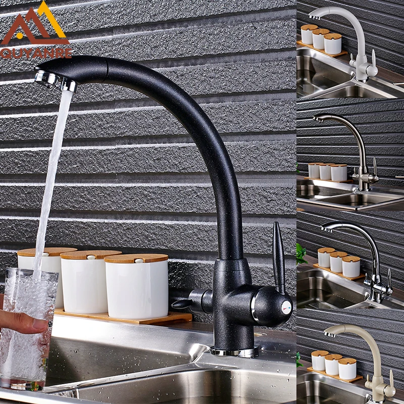 

Modern Multicolor Spray Painting Kitchen Purification Faucet Drinking Tap Pure Water Faucet Dual Handle Hot and Cold Mixer Taps