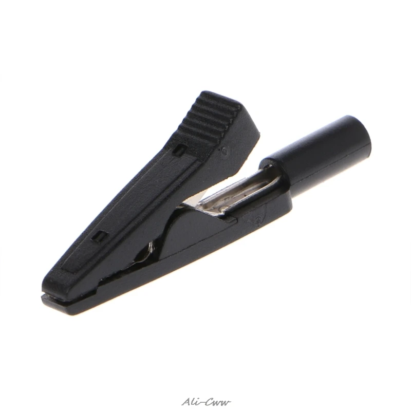 2 Pcs Insulated Alligator Clip 2mm Banana Female Adapter Meter Test Probe alligator clips test probes alligator clip adapter test hooks clips test leads test clip