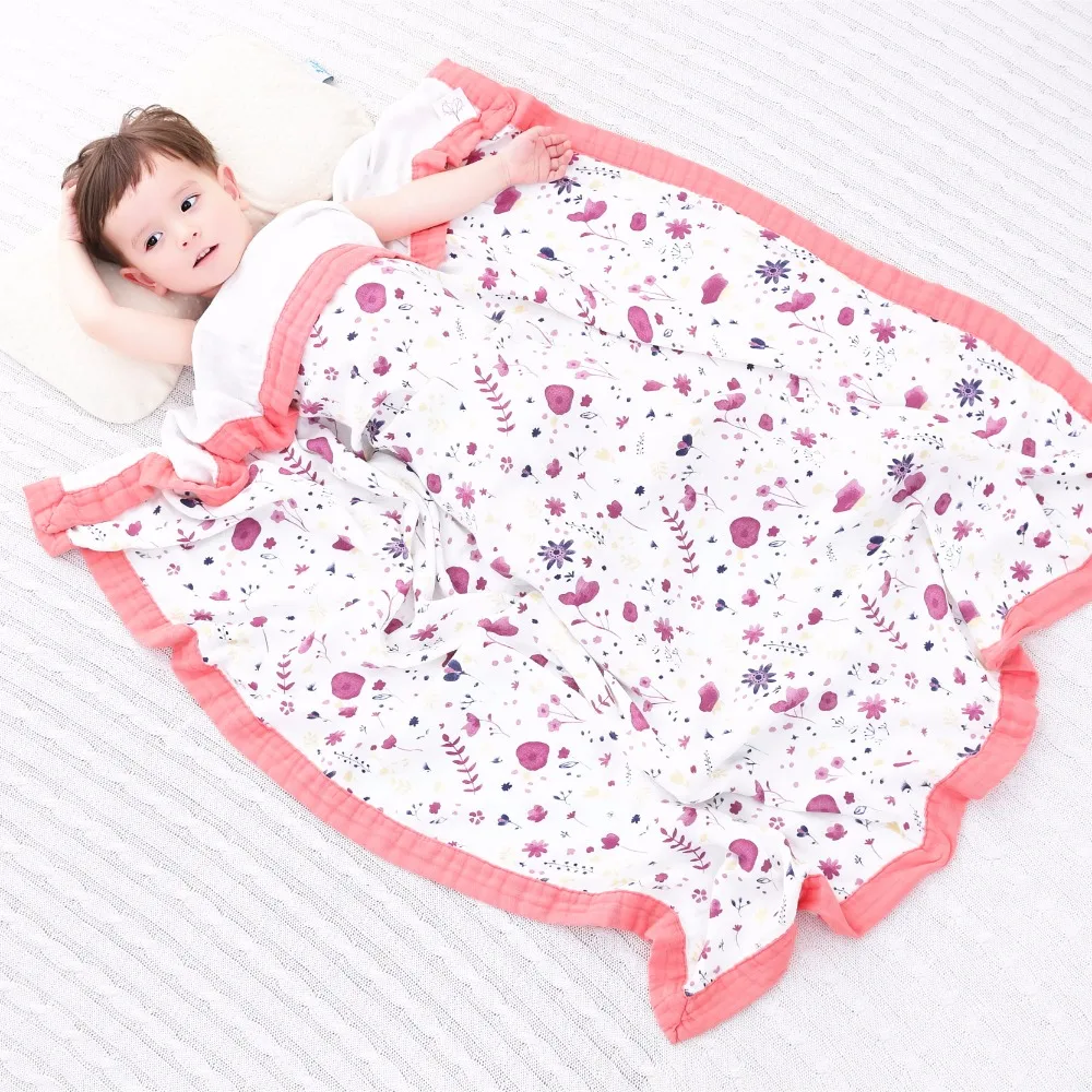 purple four layer bamboo baby muslin blanket Muslin Tree swaddle better than Aden Anais Baby/bamboo Blanket Infant Wrap