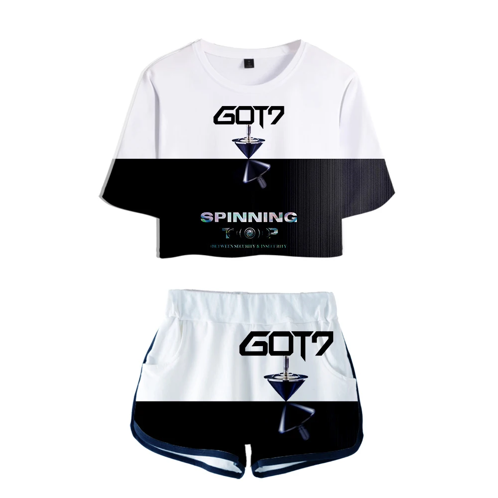 LUCKYFRIDAYF KPOP GOT7 Jackson 2019 новый комплект из двух предметов с 3d принтом женская мода для