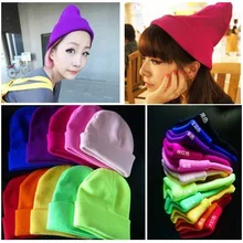 Кепка gd конфеты цвет неон вязаная шапка хип-хоп кепка хип-хоп пуловер вязаная шапка би-бой кепка