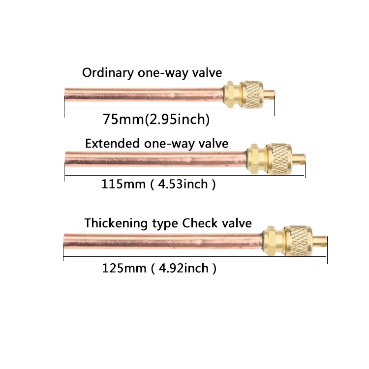Медный рефрижератор обратный клапан фтора сопла добавить насадка для жидкостей иглы фтора плюс жидкости быстрый разъем 125 мм