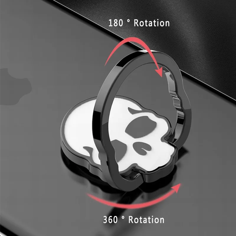 Portefeuille Skull Phone Ring Holder For iPhone 7 Plus 6 6S 4S SE iPad Samsung S8 Xiaomi Mi6 Mobile Finger Ring Smartphone Stand (3)