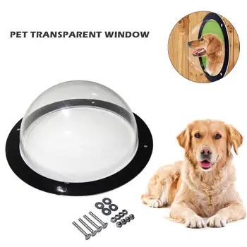 

Pet Acrylic Window Plexiglass Transparent Semicircular Cover Pet Special Fence Window For Cat Dog Pet Supplies