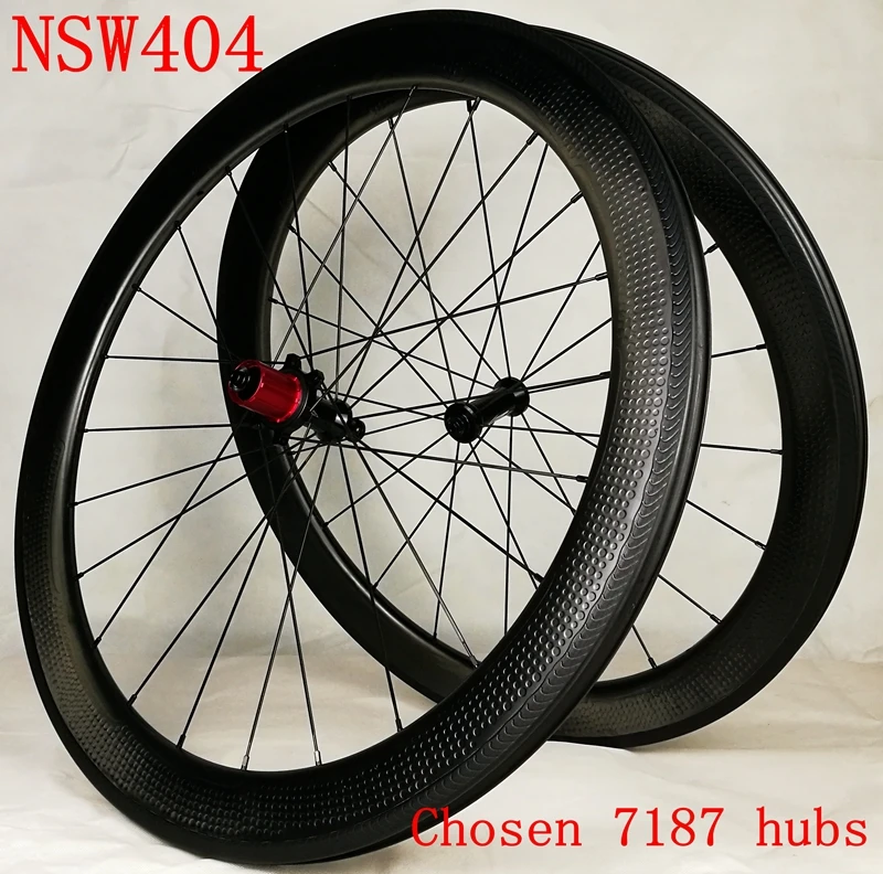 

Chosen 7187 hubs Road bicycle 58mm 404 dimple carbon wheels bike carbon wheelset