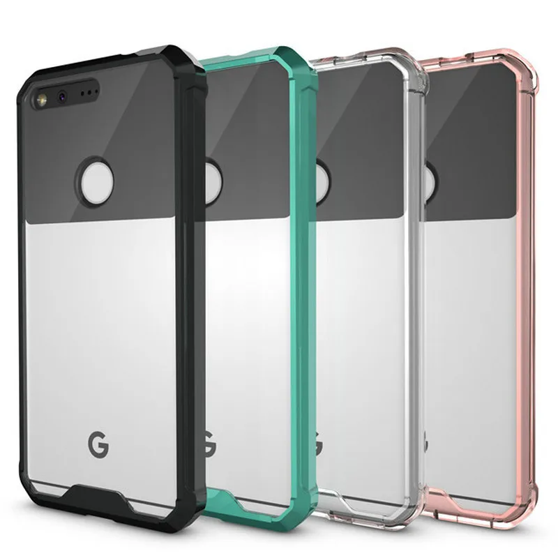 

For Google Pixel Case Hybrid Soft Silicone Hard Acrylic Back Cover Housing Fundas For HTC Google Pixel XL Phone Cases