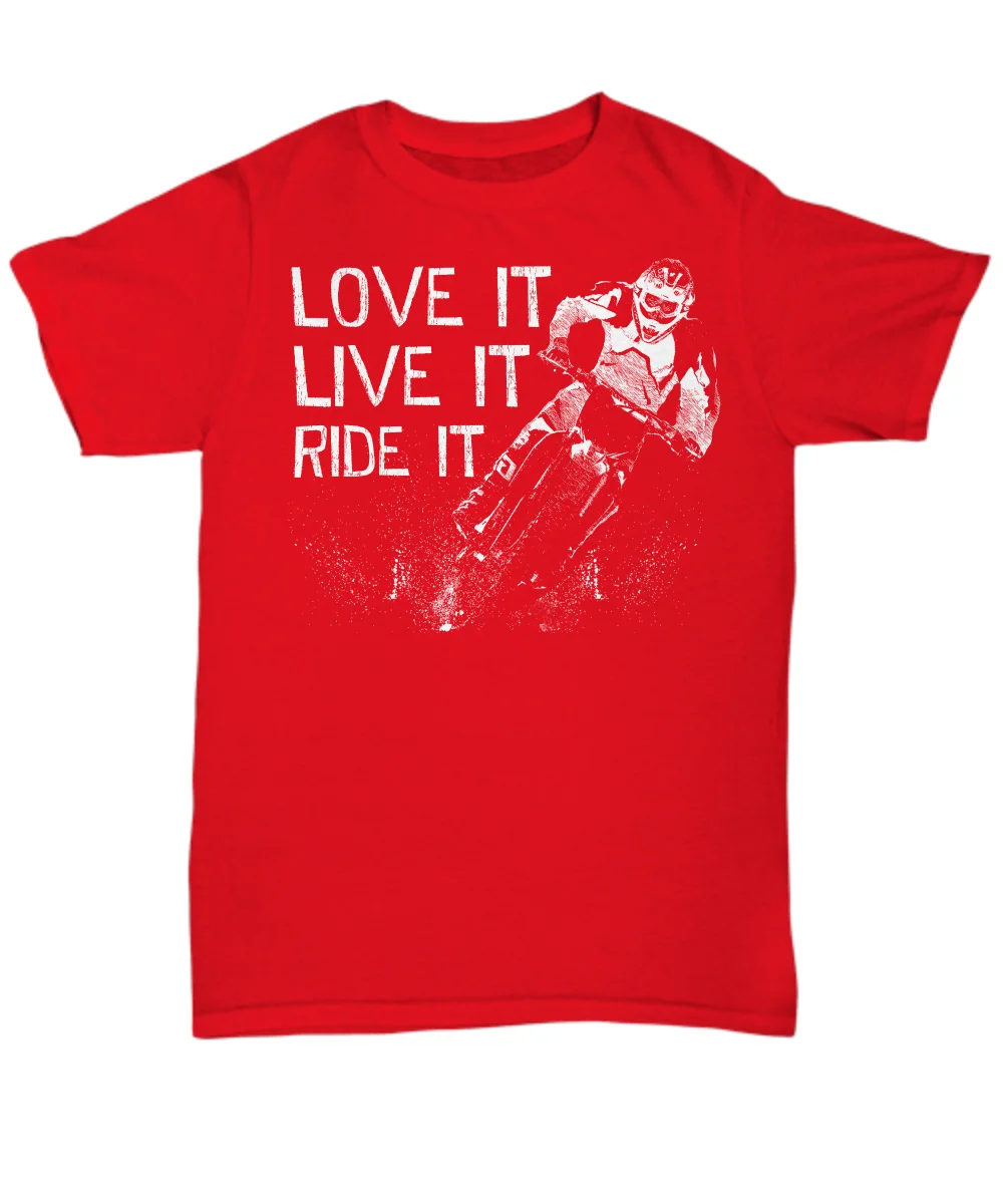Лидер продаж 2019 футболка из 100% хлопка с надписью Love It Live Ride Moto в стиле унисекс