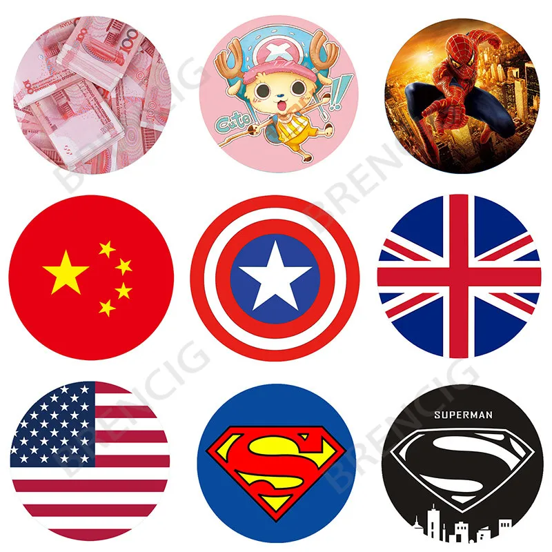 

Different Pattern Round Metal Plate disk Paste On smartphone For Magnetic Car Phone holders Support Car mobile accessories