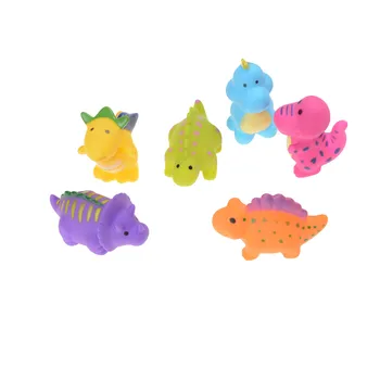 

6Pcs/Set Cute Squishy Dinosaur Rubber Squeeze Healing Fun Kids Kawaii Toy Stress Reliever Decoration Wholesale