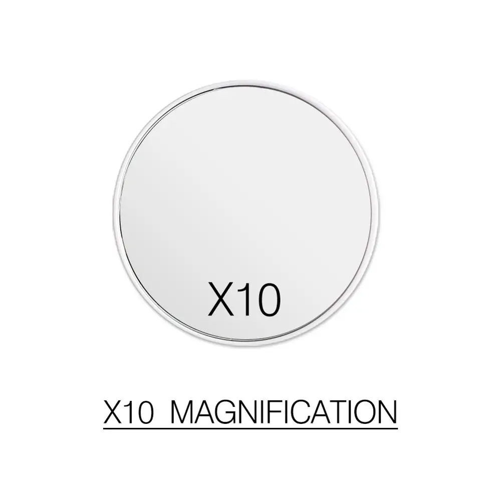 Светодиодный, профессиональный, с подсветкой, зеркала для макияжа с сенсорным выключателем, подставка на батарейках для настольного макияжа - Цвет: 10X White