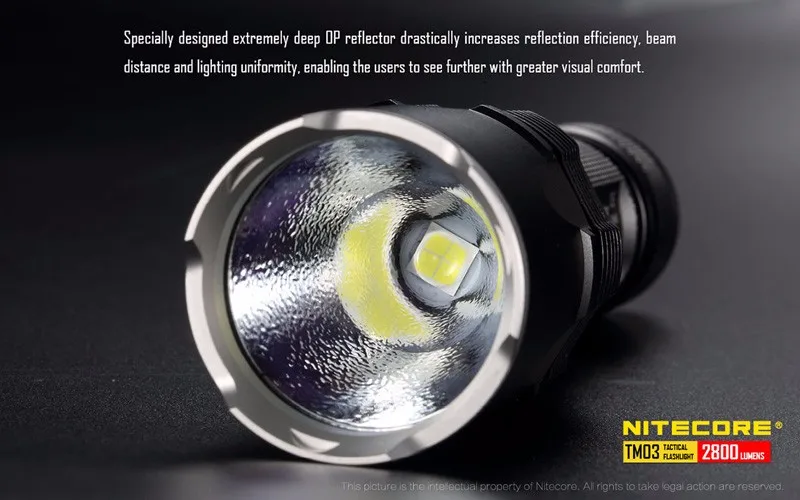 Nitecore TM03 18650 Tactical Flashlight  (10)