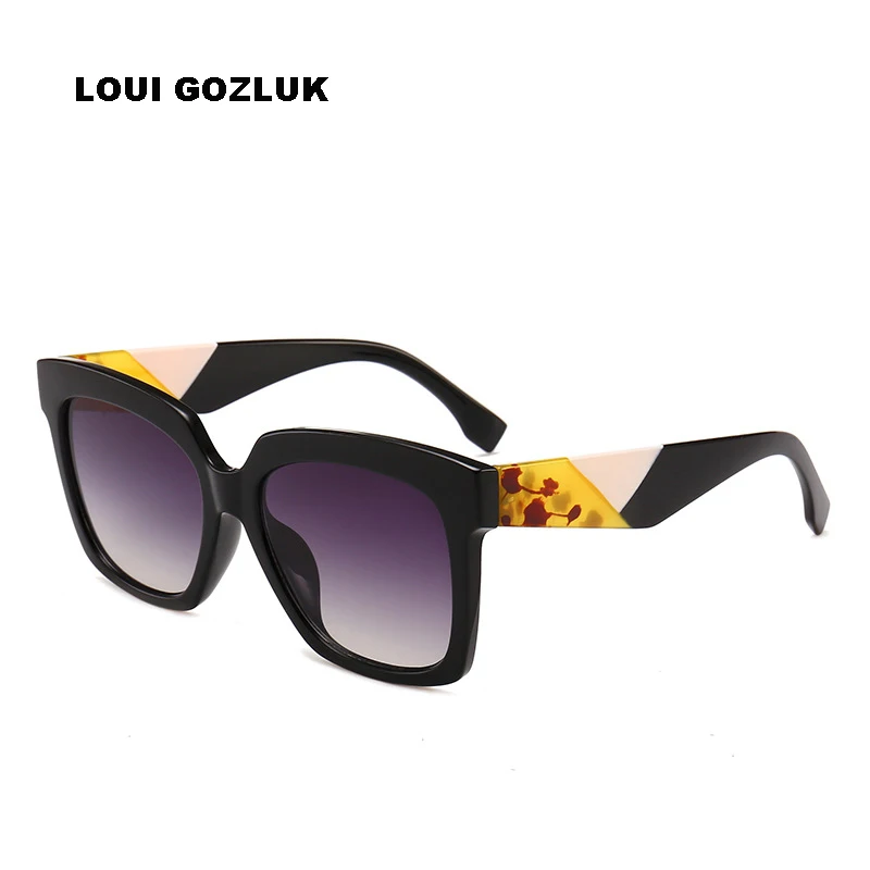 

Luxury Sunglasses Women D square Frame Gradient UV400 Sexy Ladies Sunglases luntte da soleil Female Style Sun Glasses