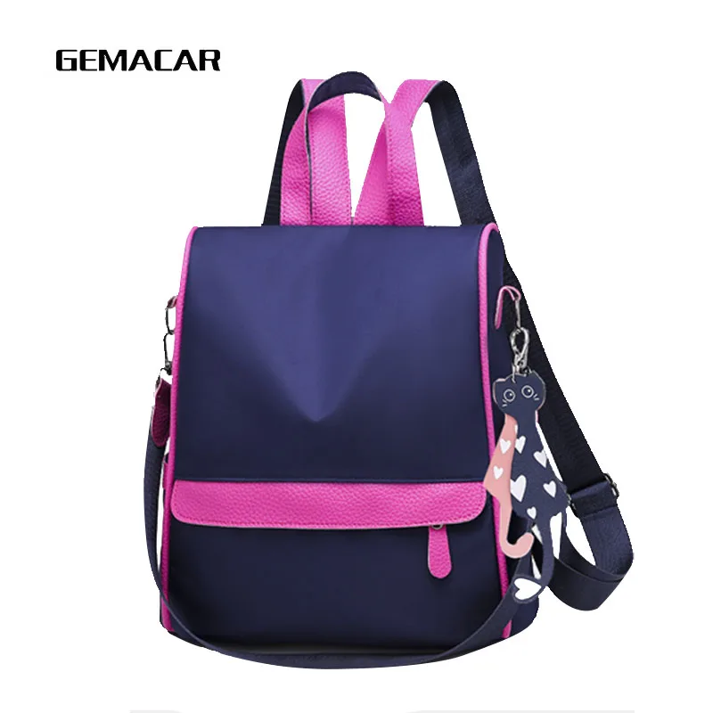 

Feminine Anti-theft Backpack Woman Large Backpack Cloth Fabric Fashion Simple Shoulder Bag Ladies Leisure Waterproof Bag Pack