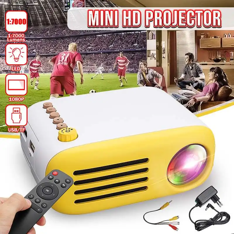 

Portable LED Projector Mini HD Projector YG200 USB HDMI Video Movie Game Home Theater Video Projector Kids Gift