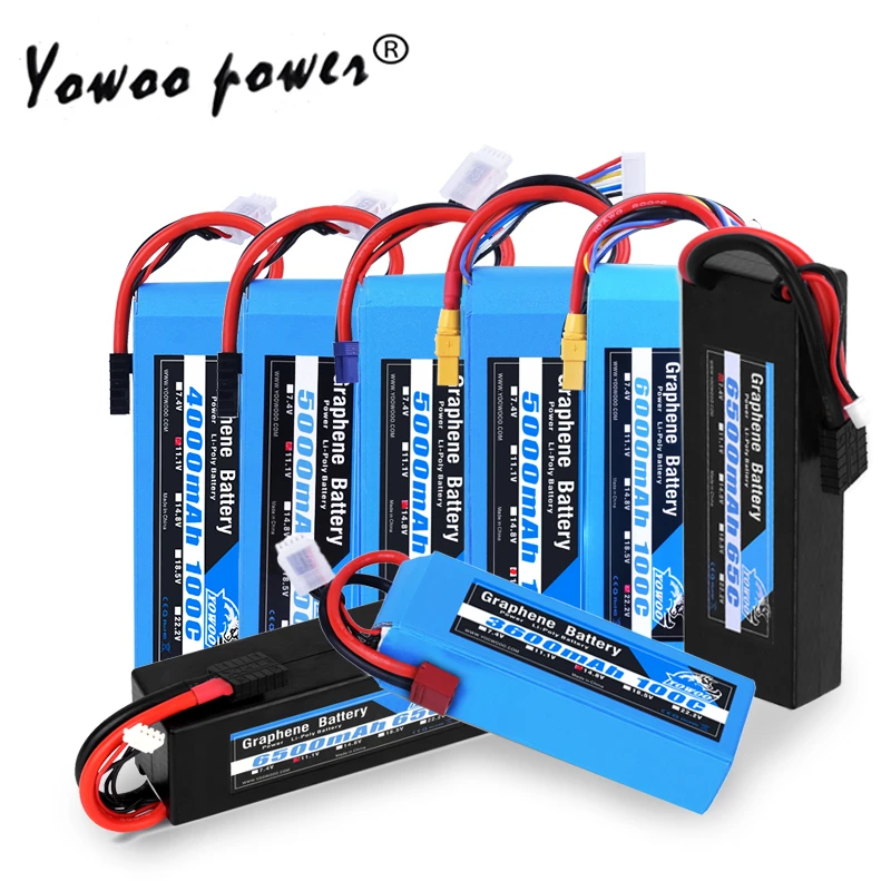 Yowoo Graphene Battery 100c 3s 4s Lipo 11.1v 14.8v 22.2v 4000mah