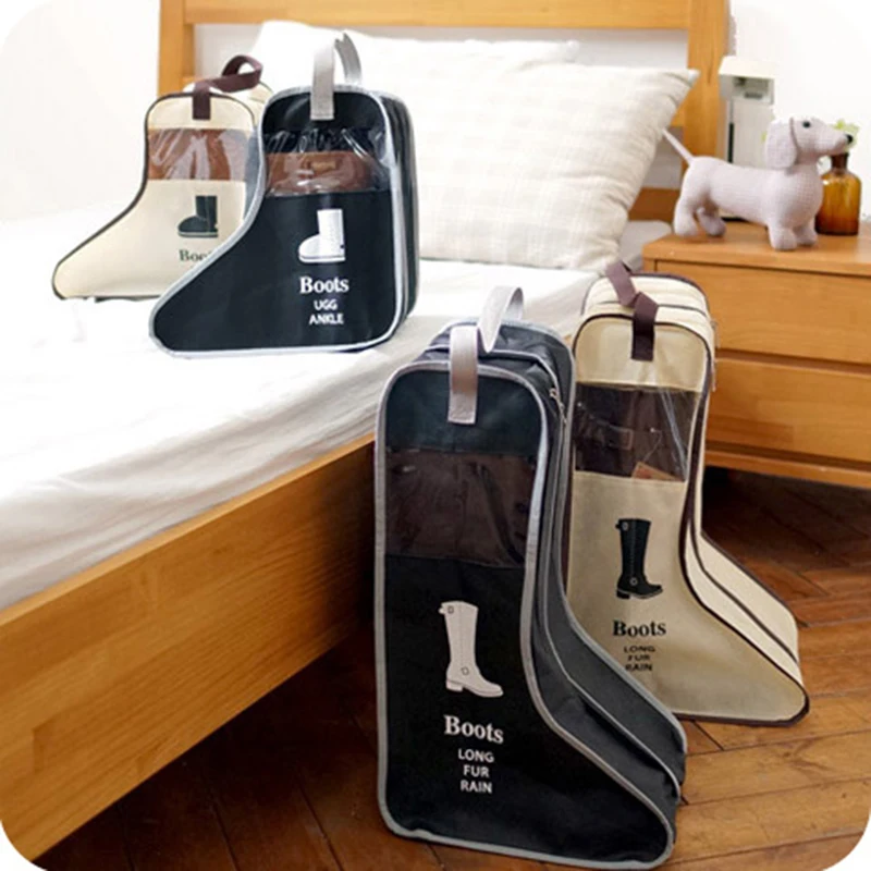 

Dustproof Non-woven Portable Folding Visible Shoes Storage Bag Travel Tote Zipper Pouch Waterproof Organizer U1766