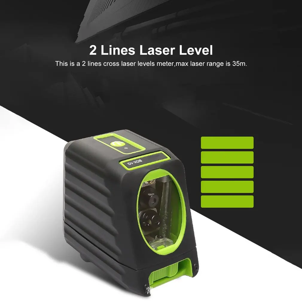 

Portable Laser Levels Green Red Beam 2 Lines Leveling Instrument Vertical Horizontal Cross-Line Self-leveling Laser Leveler
