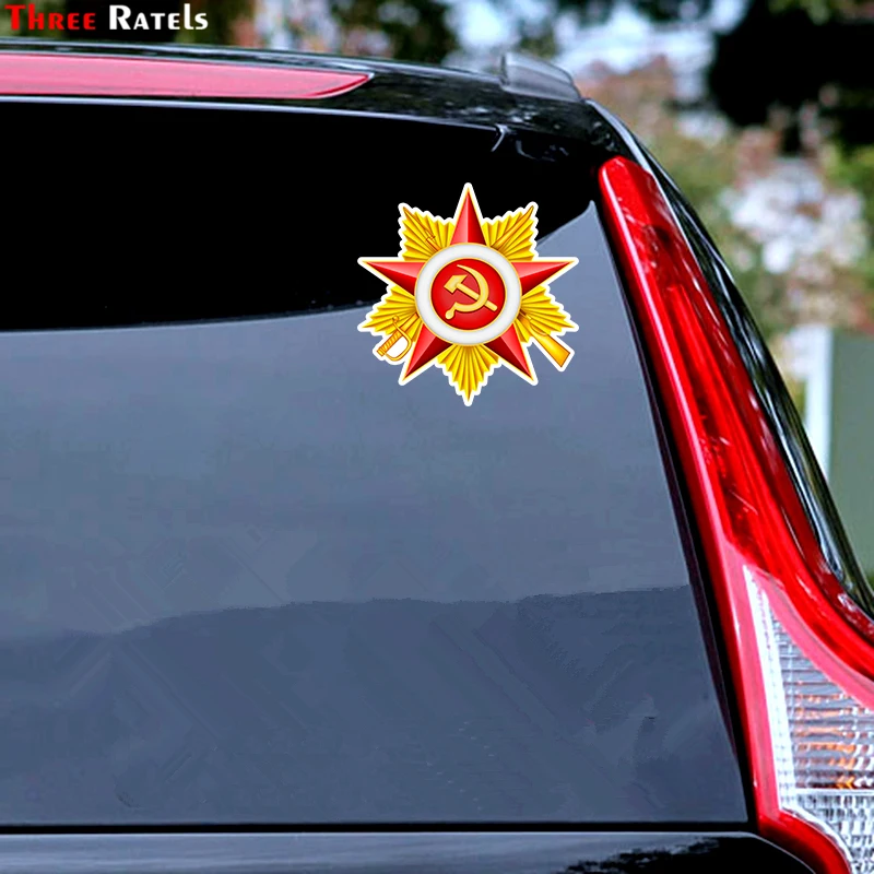 Three Ratels TZ-1714# 15x15cm Animated pictures from the day of the defender of the car stickers funny car sticker auto decals Three Ratels TZ-1714# 15x15cm Animated pictures from the day of the defender of the car stickers funny car sticker auto decals