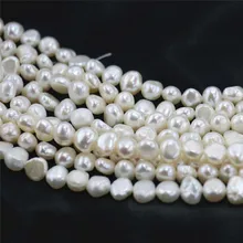 SNH 5 нитей/упаковка 5-5,5 мм белый AA произвольной формы пресноводный жемчуг белый бисер нить для ожерелья браслет ювелирных изделий, бесплатно