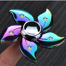 Новая светящаяся Спиннер Five Leaf декомпрессия гироскоп сплав гироскоп палец вращающаяся игрушка Гироскопическая декомпрессия