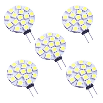 

15 leds G4 LED 5050SMD 12V AC/DC 24V DC White Marine Camper RV Light Lamp Bi-Pin Boat Bulb 5PCS/lot