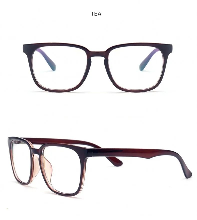 Модная квадратная оправа для очков, оптическая оправа для очков, прозрачные линзы, ретро очки для близорукости