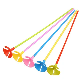 

40cm Balloon Sticks Holders with Cups Multicolor-Lengthened- Wedding Party Decor,50 count
