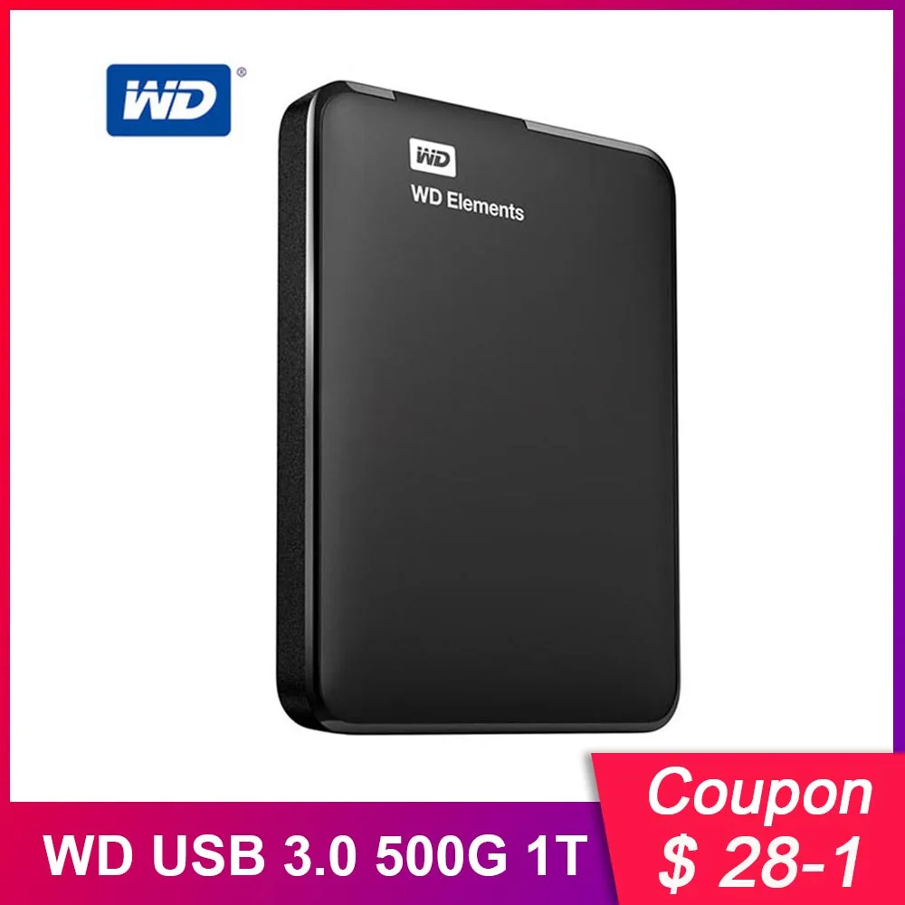 Western Digital WD Elements Hard Drive External Hard Drive 500G 1TB 2TB USB 3.0 Hard Disk Hdd 2.5 Inch Portable Hard Drive Western Digital WD Elements Hard Drive External Hard Drive 500G 1TB 2TB USB 3.0 Hard Disk Hdd 2.5 Inch Portable Hard Drive
