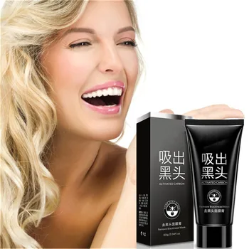 

60ml black face mask for remove blackhead charcoal blackhead mask acne nose pore mask nose care maquiagem