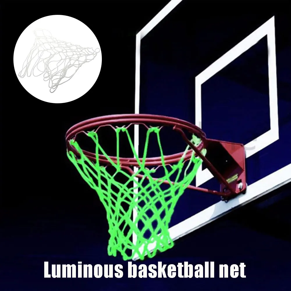 

Basket Net Portable White Luminescence Backboard Durable Nylon Outdoors Practical Basketball Net Basketball Field