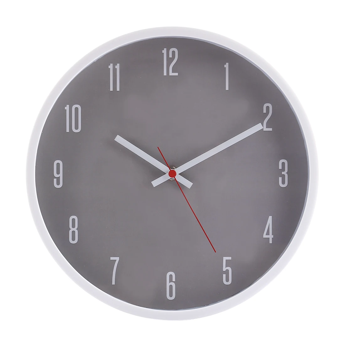 

2019 New 30cm Nordic Style Plastic Glass Wall Clock Non-Ticking Brief Silent Clock Hanging Clock Household Decor White Grey