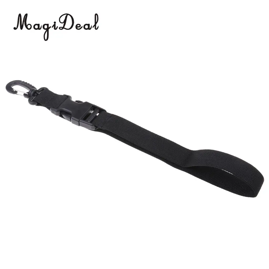 MagiDeal Durable Nylon Webbing Fin Keeper Strap Holder Lanyard & Swivel Clip for Underwater Scuba Diving Snorkeling Swimming