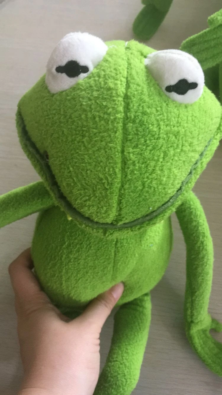 green frog doll