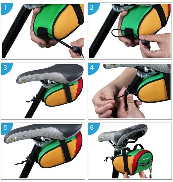 Top 100pcs/lot 2014 nylon bicycle basket bag for bicycle 13567 roswheel colorful rat tail mountain saddle pack equipment 4 Top 100pcs/lot 2014 nylon bicycle basket bag for bicycle 13567 roswheel colorful rat tail mountain saddle pack equipment 4