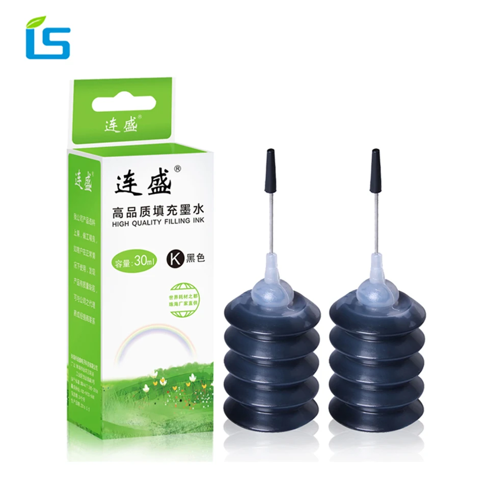 

2 Bottle * 30ml BLACK Universal Refill dye ink For HP For Canon For Brother for Epson For Samsung For inkjet printer CISS