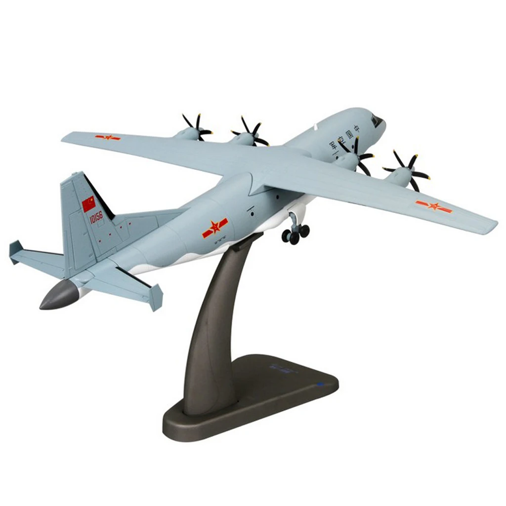 1:100 Scale Airplanes Airforce Shaanxi Y-9 Aircraft Diecast Models 350x190x350mm