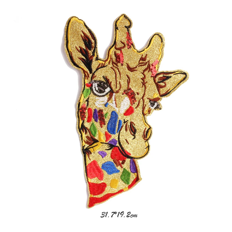 Iron on Large Deer patch Fashion Sequin patch