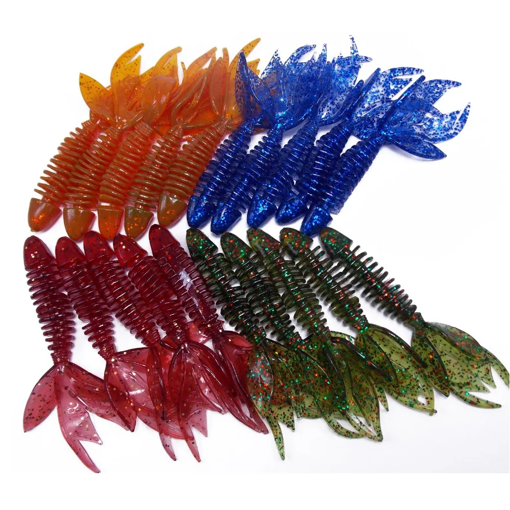 

20PCS BIG BASS BAIT 8g Creature soft baits using in the cover of shallow water area 4inch fishing lures Kit