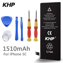 2017 New 100 Original KHP Phone Battery For iphone 5C Real Capacity 1510mAh With Machine Tools