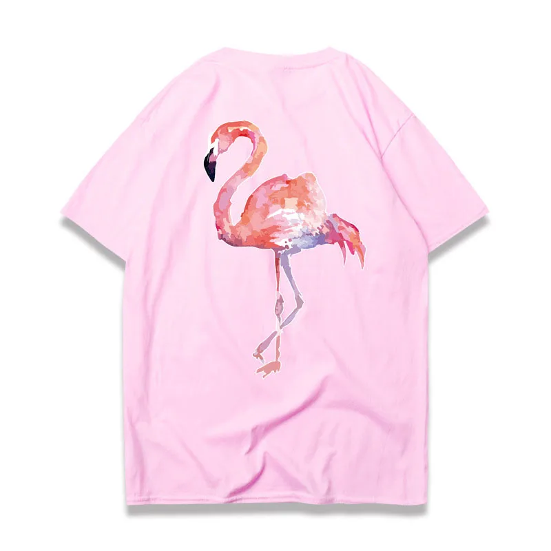 Liva Girl Summer Flamingos Print T shirt for Women Plus Size Female Tee