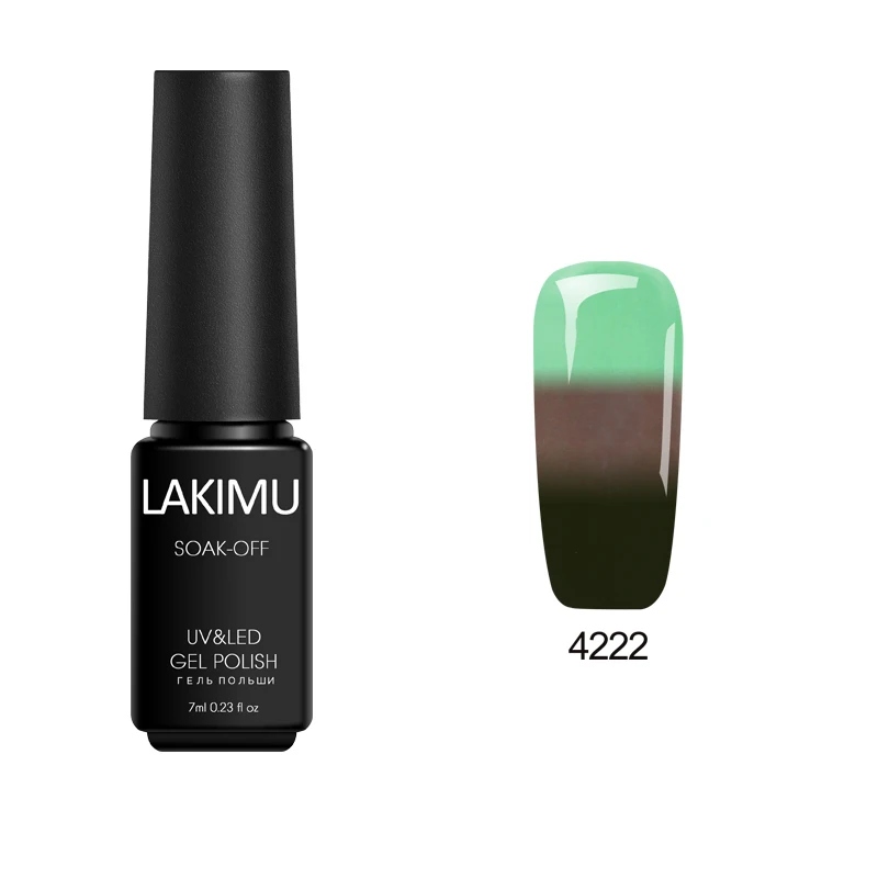 Lakimu тепло холодный УФ-гель для ногтей изменение температуры Замачивание от цвета ful эмаль Гибридный гвоздь искусство цвет длинный прочный ноготь лак - Цвет: 4222