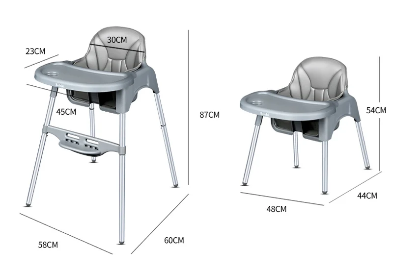 Портативное детское кресло, регулируемое, легко чистится, детское обеденное кресло, стул для кормления